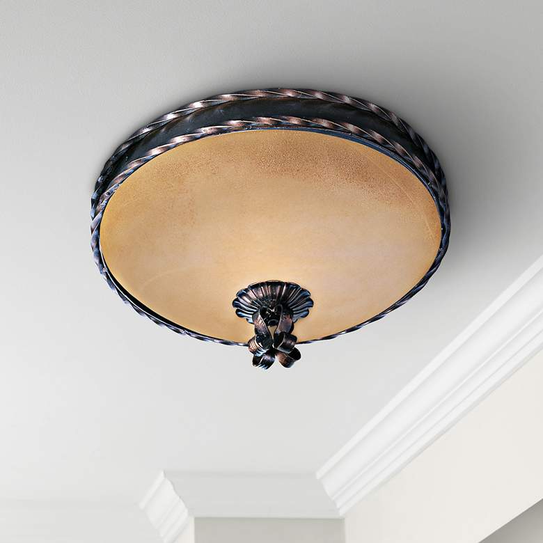 Image 1 Maxim Aspen 13" Wide Oil Rubbed Bronze Ceiling Light