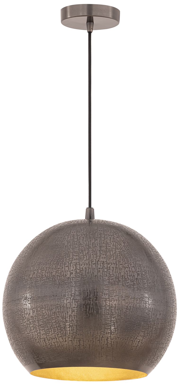 Maxim Aurelia 10" Pewter 1-Light Pendant