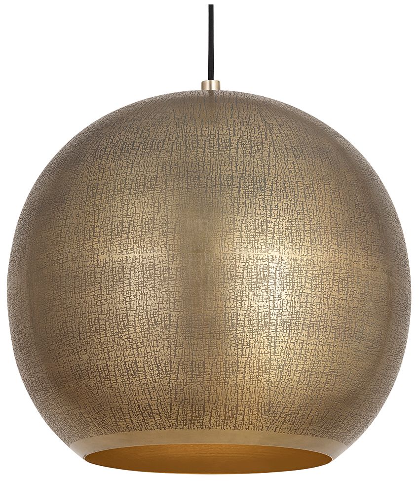 Maxim Aurelia 20" Weathered Brass 1-Light Pendant