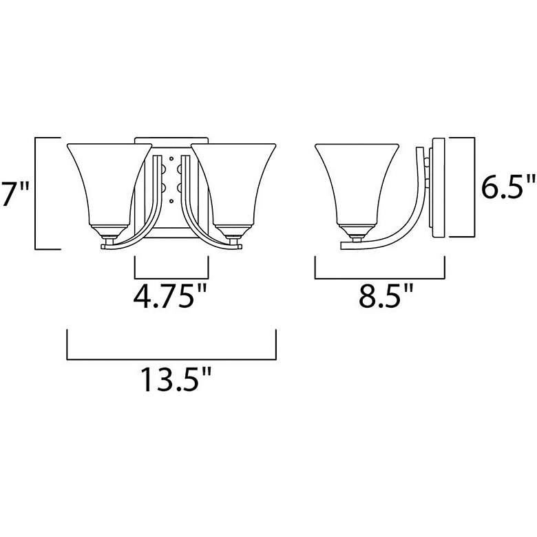 Image 2 Maxim Aurora 11" Wide 2-Light Bath Vanity Light more views