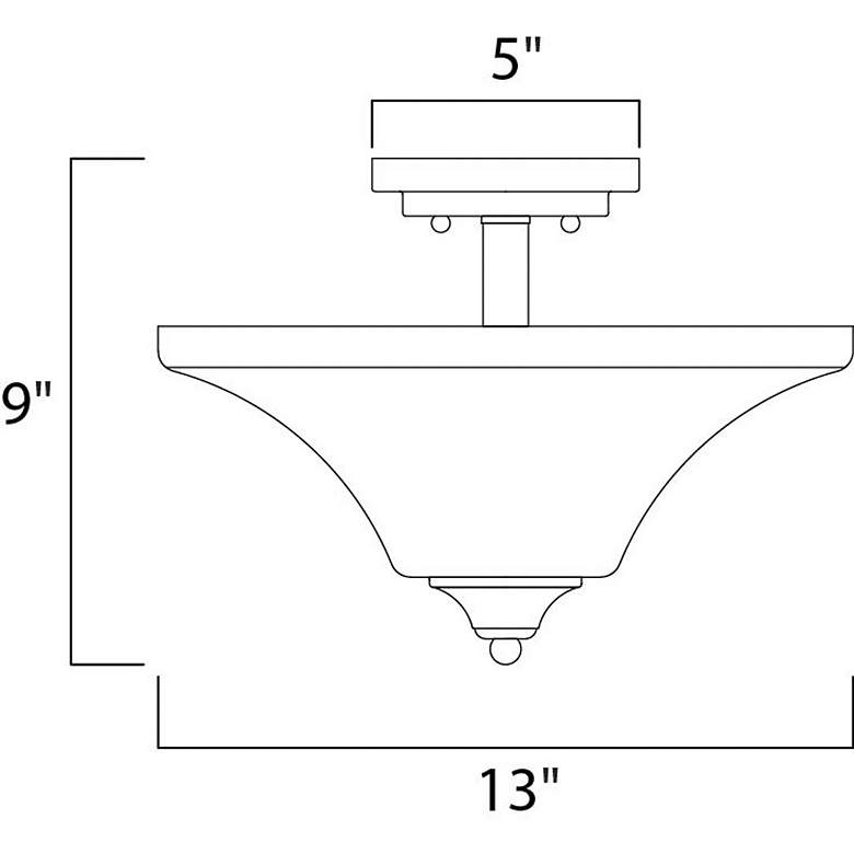 Image 2 Maxim Aurora 13" Wide Oil-Rubbed Bronze Ceiling Light more views