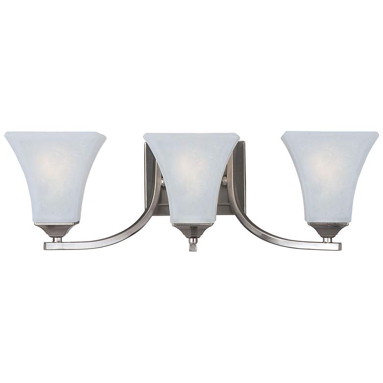 Image 1 Maxim Aurora 21 1/2" Wide 3-Light Satin Nickel Bath Light