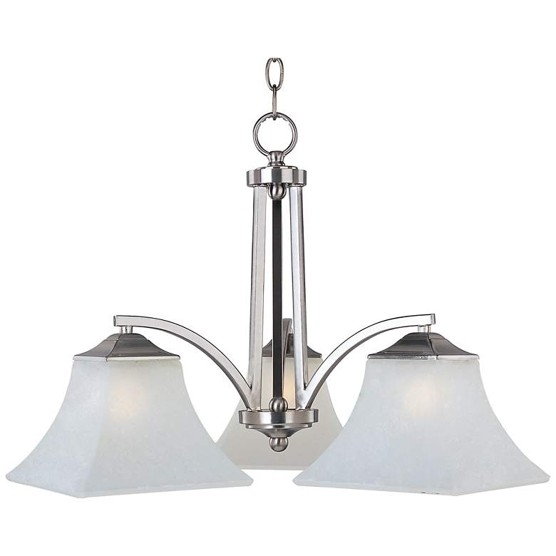 Image 1 Maxim Aurora 22 1/2 inch Wide 3-Light Satin Nickel Chandelier