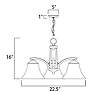 4_Maxim Aurora 22 1/2" Wide 3-Light Satin Nickel Chandelier more views