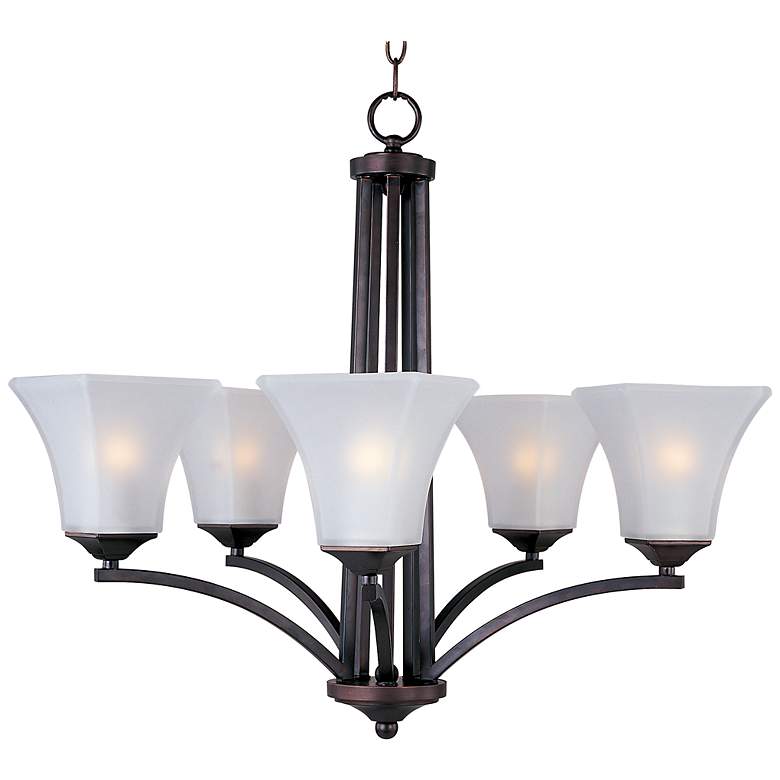 Image 1 Maxim Aurora 26" Wide Oil-Rubbed Bronze 5-Light Chandelier