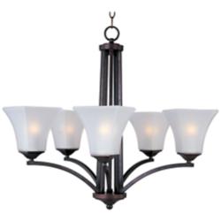 Maxim Aurora 26" Wide Oil-Rubbed Bronze 5-Light Chandelier