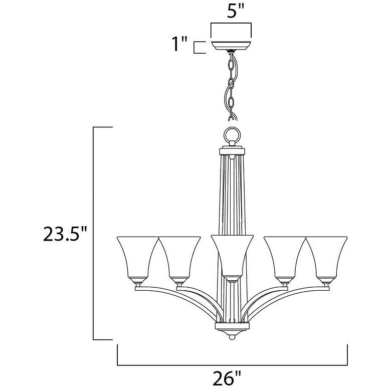 Image 2 Maxim Aurora 26" Wide Oil-Rubbed Bronze 5-Light Chandelier more views