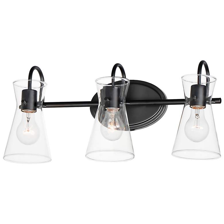 Image 1 Maxim Ava 22" Wide Black 3-Light Vanity Bath Light