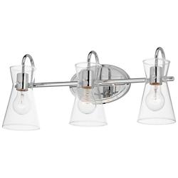 Maxim Ava 22" Wide Polished Chrome 3-Light Vanity Bath Light