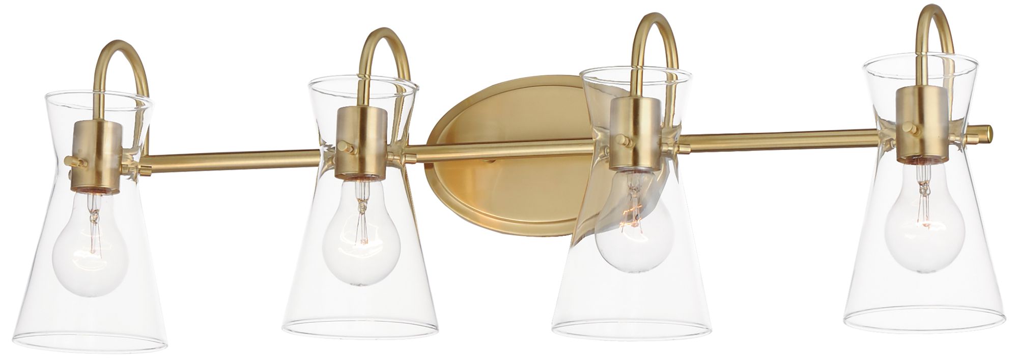 Maxim Ava 30 3/4" Wide Natural Aged Brass 4-Light Bath Light