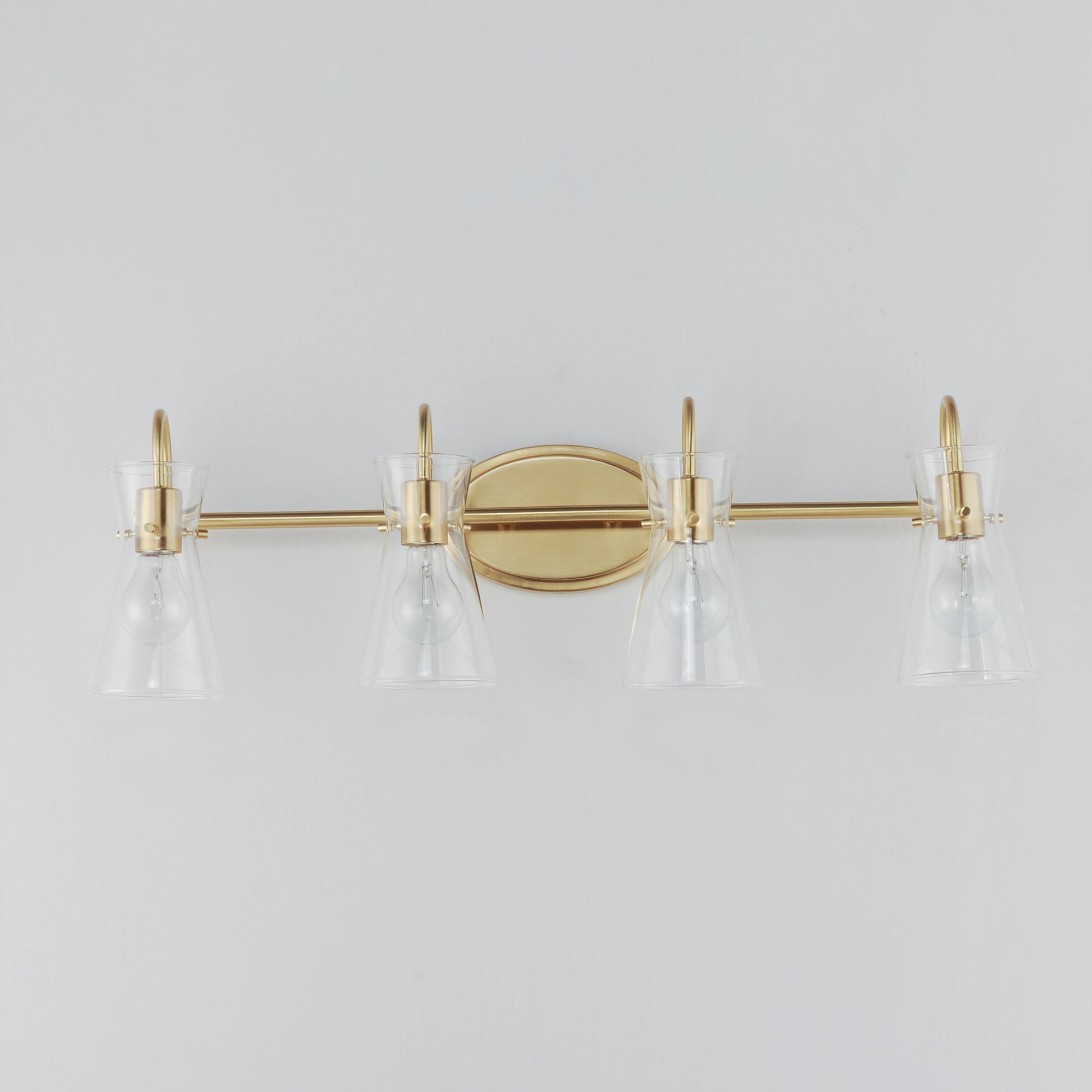 Image 2 Maxim Ava 30 3/4" Wide Natural Aged Brass 4-Light Bath Light more views