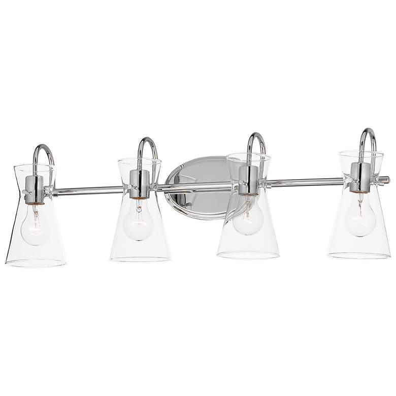 Image 1 Maxim Ava 30 3/4" Wide Polished Chrome 4-Light Bath Light