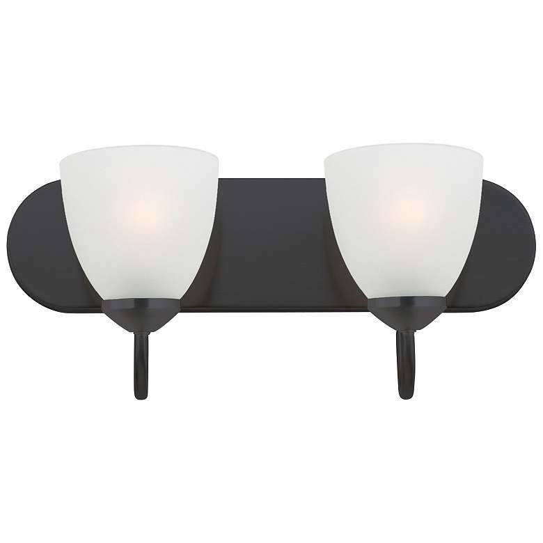 Image 1 Maxim Axis 18" Wide Black 2-Light Strip Bath Vanity