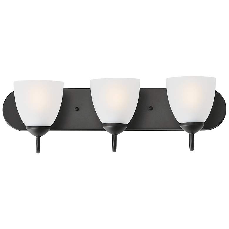 Image 1 Maxim Axis 24" Wide Black 3-Light Strip Bath Vanity