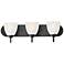 Maxim Axis 24" Wide Black 3-Light Strip Bath Vanity