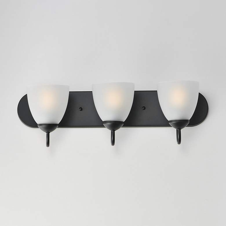 Image 3 Maxim Axis 24" Wide Black 3-Light Strip Bath Vanity more views
