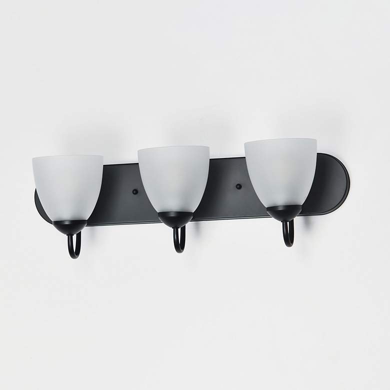 Image 4 Maxim Axis 24" Wide Black 3-Light Strip Bath Vanity more views