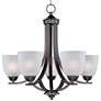 Maxim Axis 24" Wide White Glass Oil Rubbed Bronze Chandelier