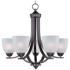 Maxim Axis 24" Wide White Glass Oil-Rubbed Bronze Chandelier