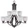 Maxim Axis 28" Wide Oil-Rubbed Bronze 9-Light 2-Tier Chandelier