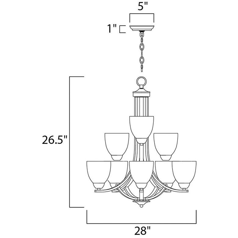 Image 2 Maxim Axis 28" Wide Oil-Rubbed Bronze 9-Light 2-Tier Chandelier more views