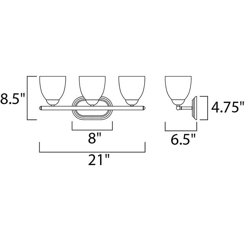 Image 3 Maxim Axis 3-Light Bath Vanity Wall Light more views