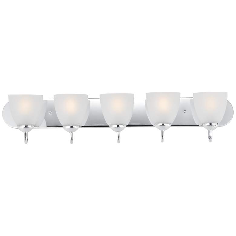 Image 1 Maxim Axis 36" Wide Polished Chrome 5-Light Strip Bath Vanity