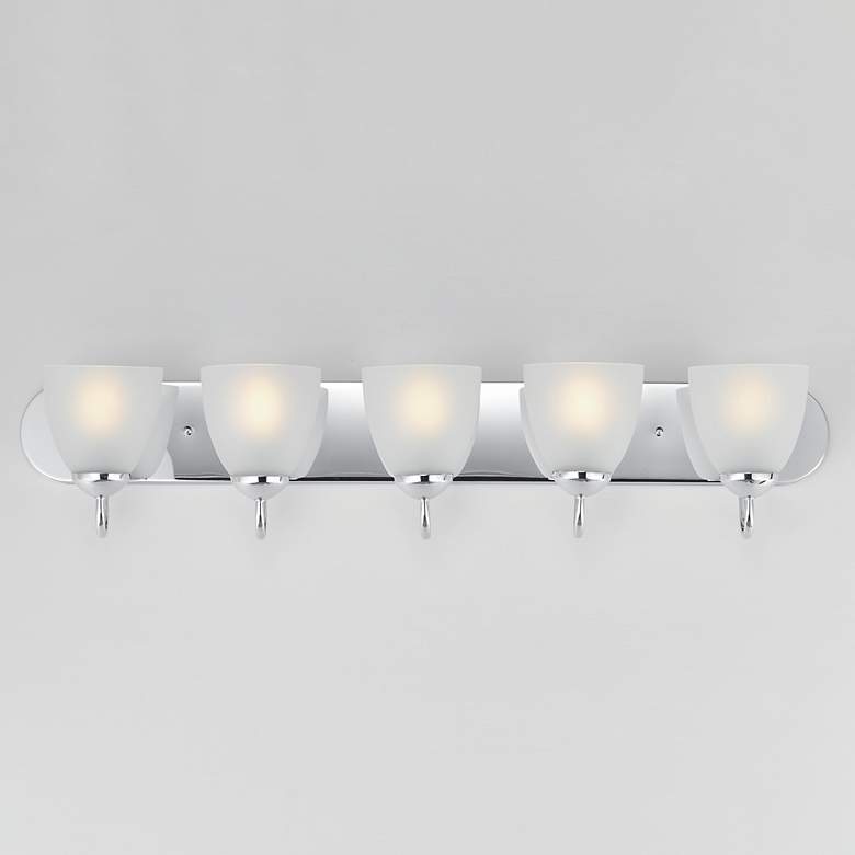 Image 2 Maxim Axis 36" Wide Polished Chrome 5-Light Strip Bath Vanity more views