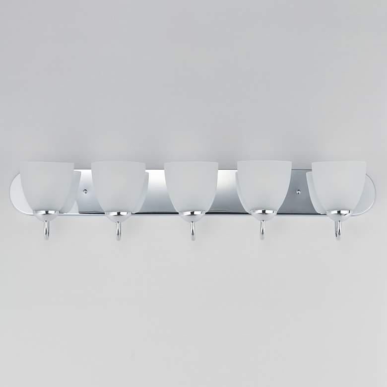 Image 3 Maxim Axis 36" Wide Polished Chrome 5-Light Strip Bath Vanity more views
