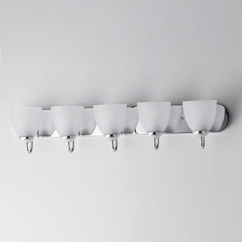 Image 4 Maxim Axis 36" Wide Polished Chrome 5-Light Strip Bath Vanity more views