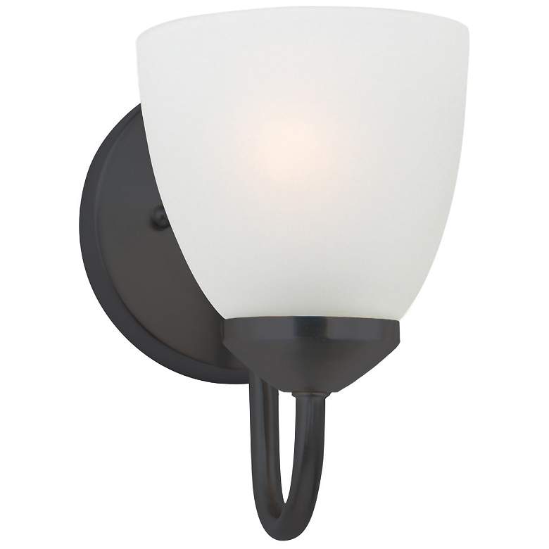 Image 1 Maxim Axis 7 1/2" High Black 1-Light Strip Bath Vanity