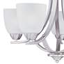 Maxim Axis Collection 24" Nickel and White Glass Uplight Chandelier