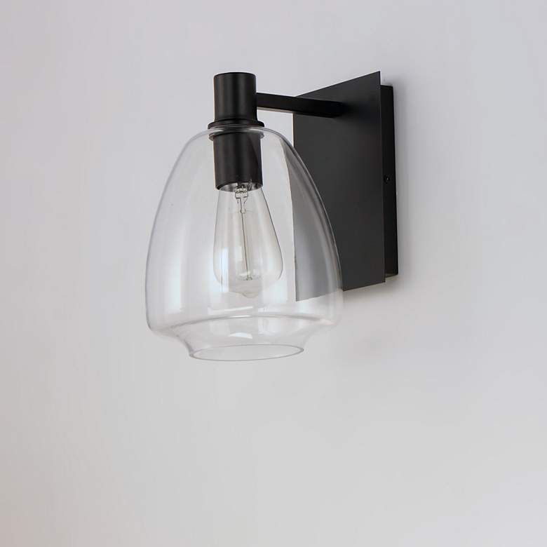 Image 3 Maxim Babylon 10 1/4" High Black Wall Sconce more views