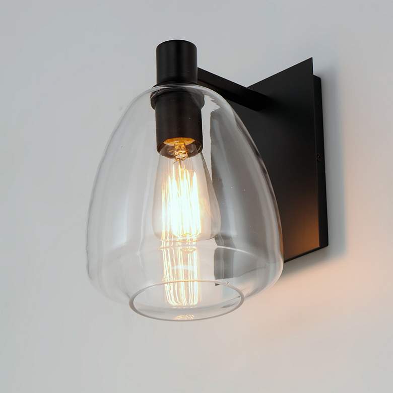 Image 4 Maxim Babylon 10 1/4" High Black Wall Sconce more views