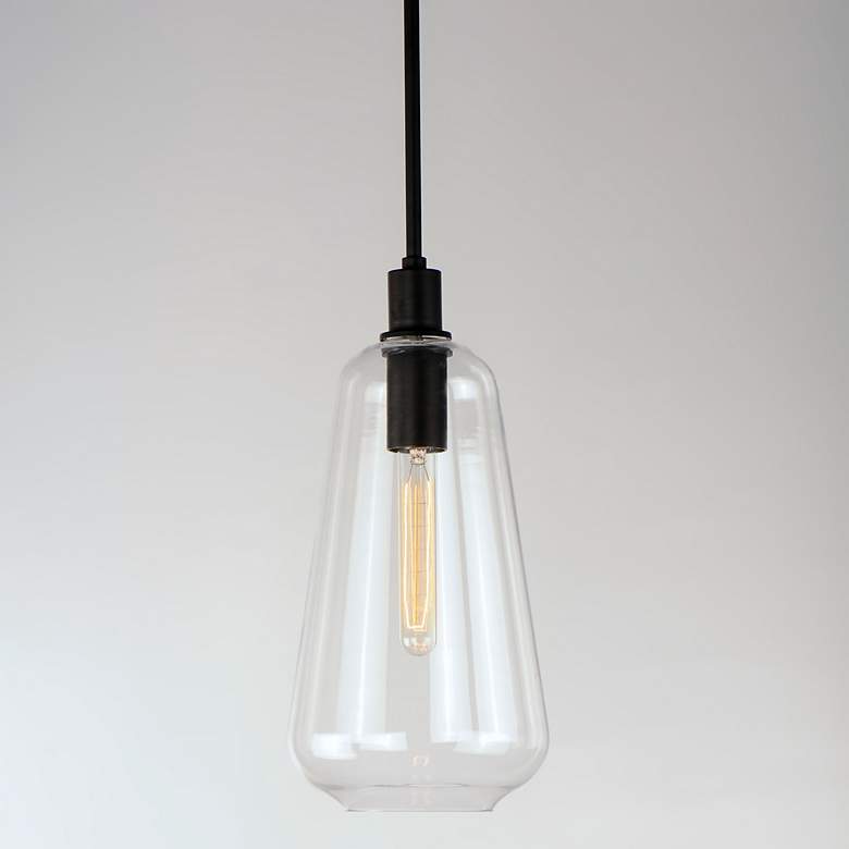 Image 3 Maxim Babylon 7 1/2" Wide Black Mini Pendant more views