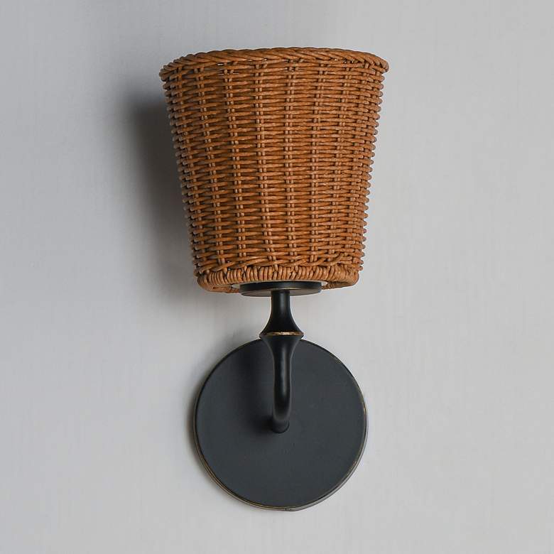 Image 2 Maxim Baja 12" High Dark Bronze 1-Light Sconce more views