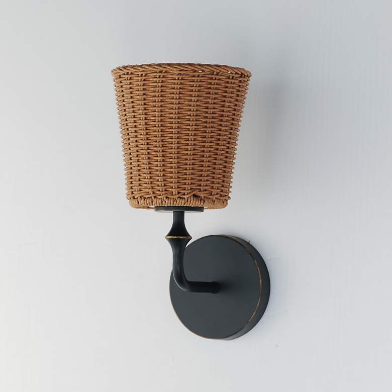 Image 4 Maxim Baja 12" High Dark Bronze 1-Light Sconce more views