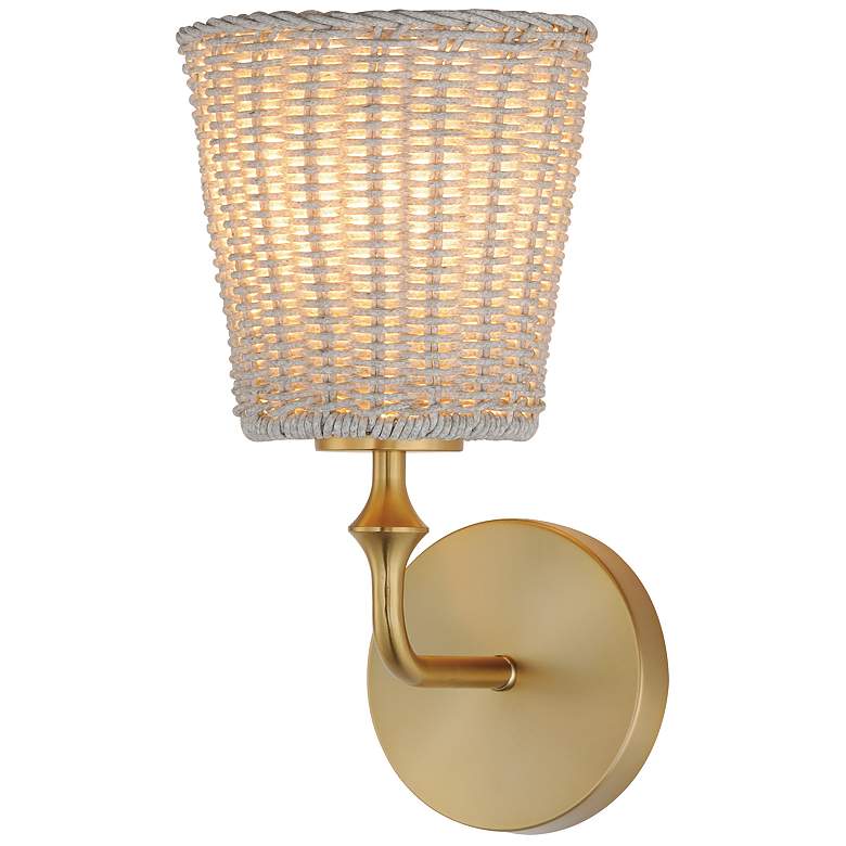 Image 1 Maxim Baja 12" High Natural Aged Brass 1-Light Sconce