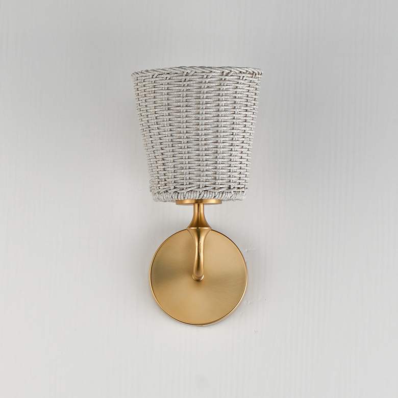 Image 2 Maxim Baja 12" High Natural Aged Brass 1-Light Sconce more views