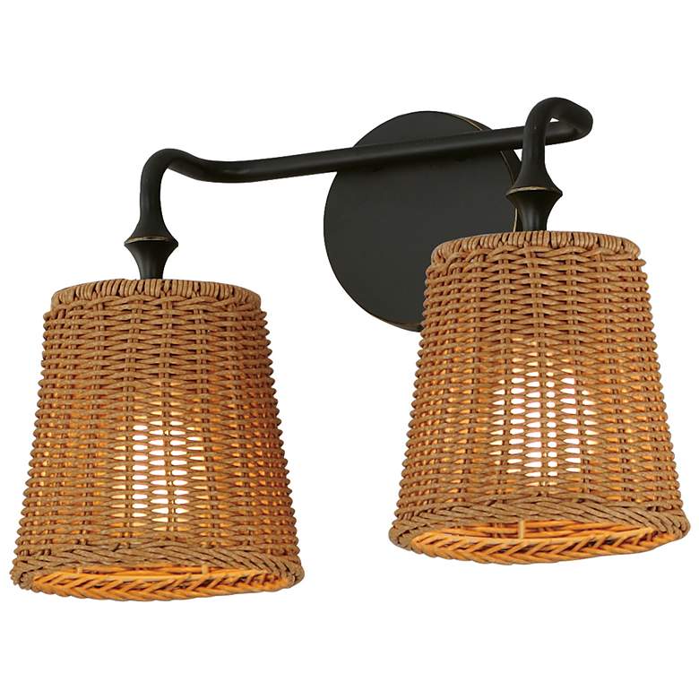 Image 1 Maxim Baja 15" Wide Dark Bronze 2-Light Wall Sconce
