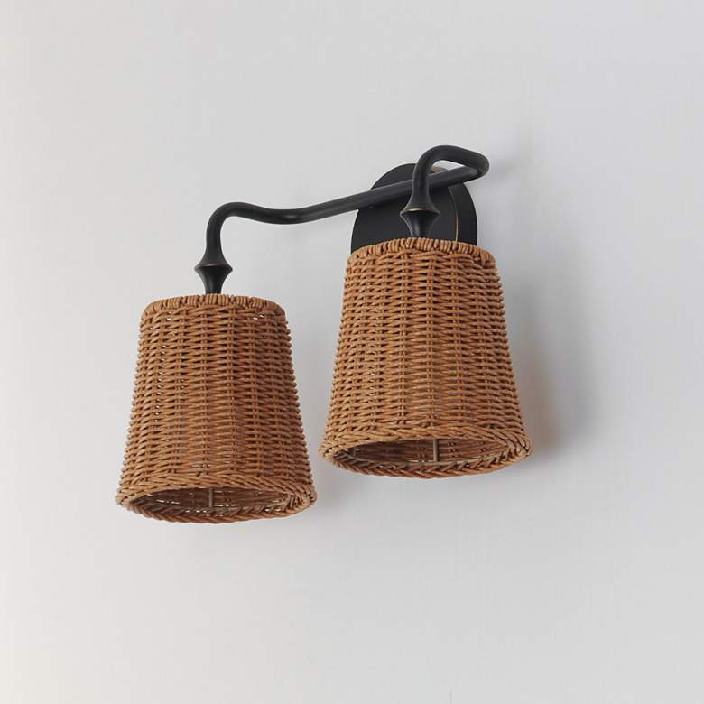 Image 4 Maxim Baja 15" Wide Dark Bronze 2-Light Wall Sconce more views