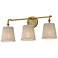 Maxim Baja 24 1/4"W Aged Brass and Rattan 3-Light Bath Light