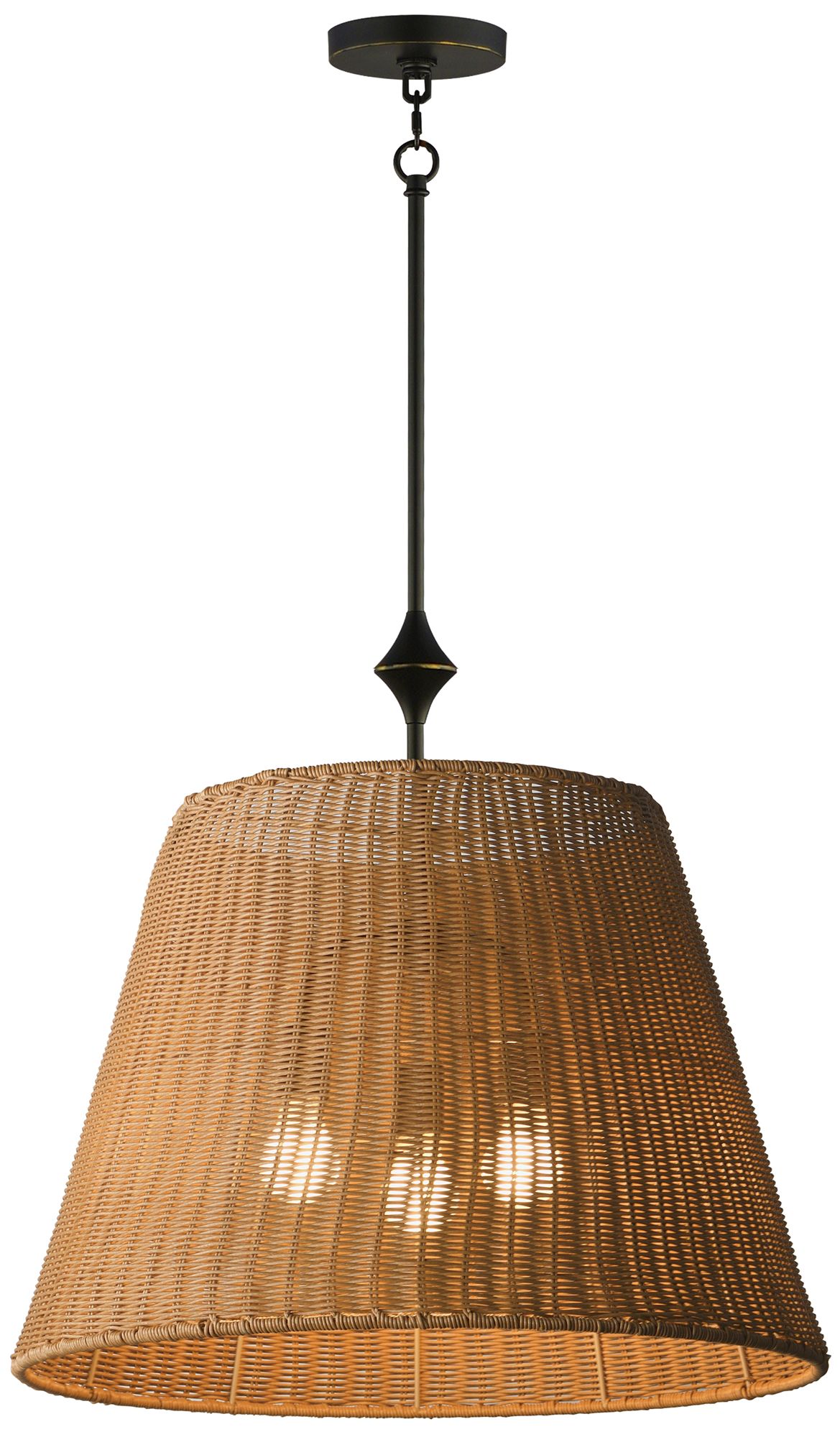 Maxim Baja 24" Natural/Dark Bronze Single Pendant