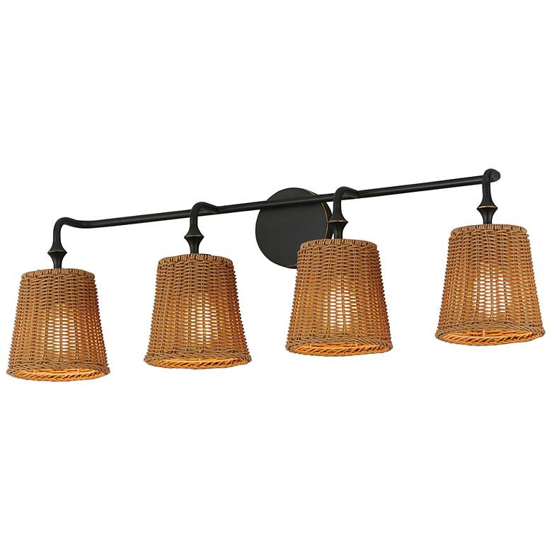 Image 1 Maxim Baja 33" Wide Dark Bronze 4-Light Bath Vanity