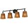 Maxim Baja 33" Wide Dark Bronze 4-Light Bath Vanity