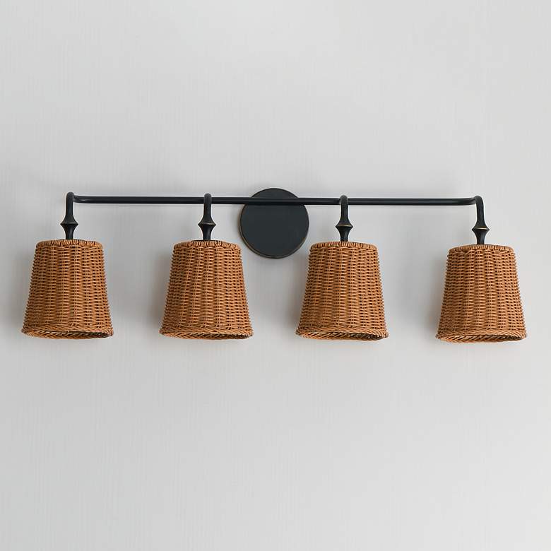 Image 2 Maxim Baja 33" Wide Dark Bronze 4-Light Bath Vanity more views