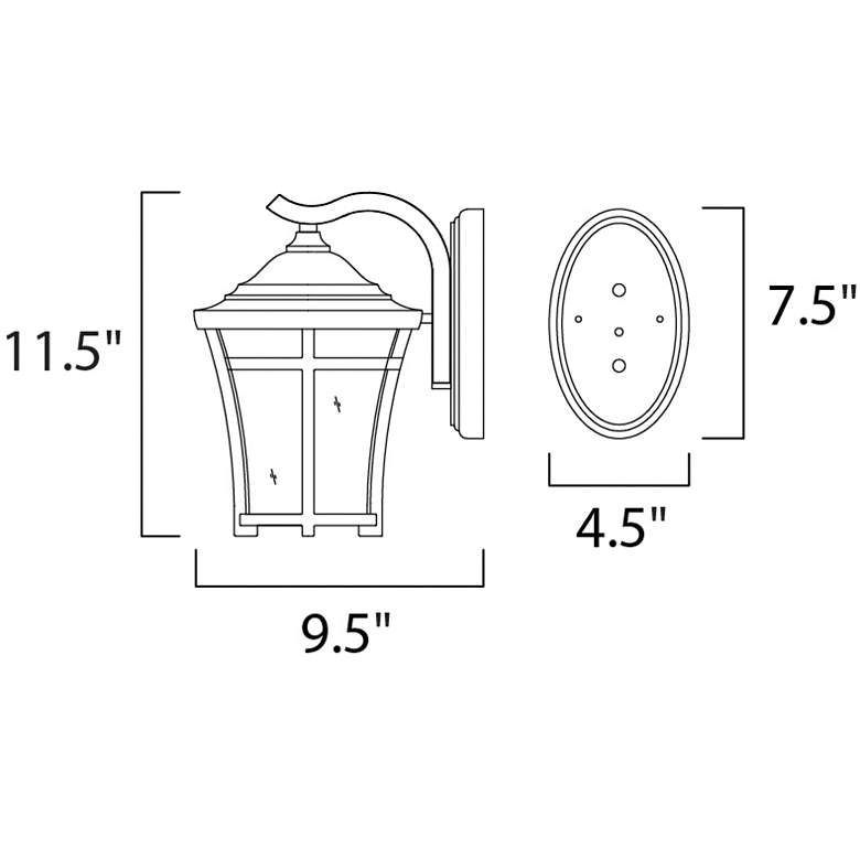Image 2 Maxim Balboa VX 11 1/2" High Copper Oxide Wall Light more views