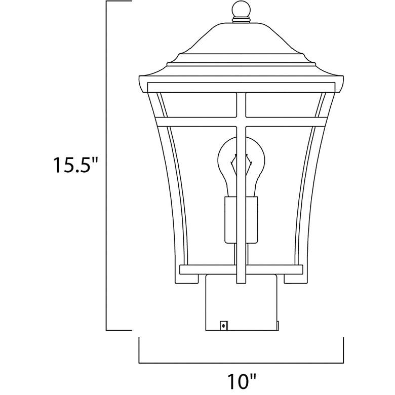 Image 2 Maxim Balboa VX 15 1/2" High Copper Outdoor Post Light more views