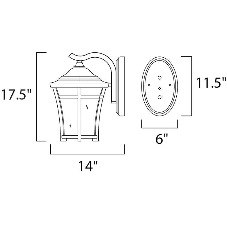Image 2 Maxim Balboa VX 17 1/2" High Copper Oxide Wall Light more views