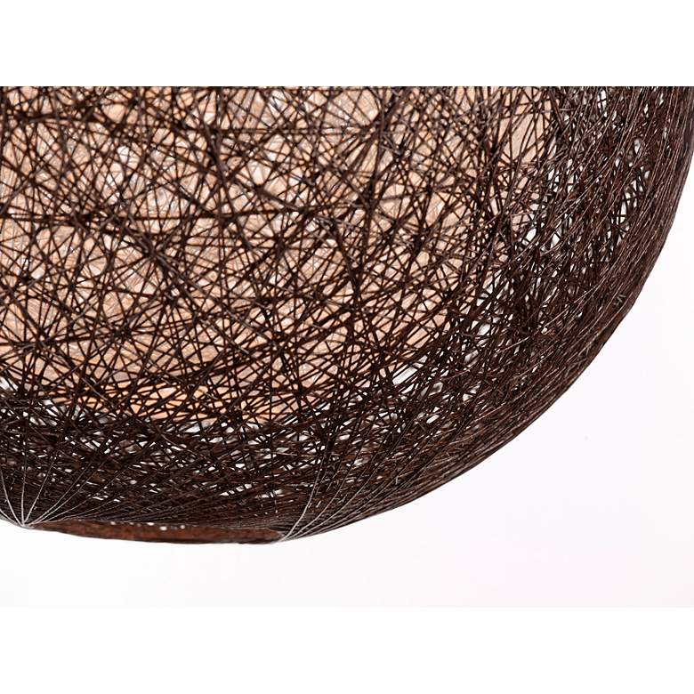 Image 3 Maxim Bali 24" Wide Chocolate Weave Outdoor Pendant Light more views
